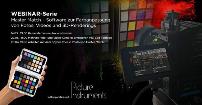 Kostenlose Datacolor® Webinarserie zum Thema Farbabgleich in Bild und Video