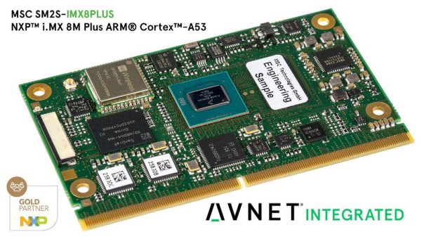 SMARC 2.1™ Modul von Avnet Integrated mit NXP i.MX 8M Plus für Edge basierte Embedded Vision- und Audio KI-Anwendungen