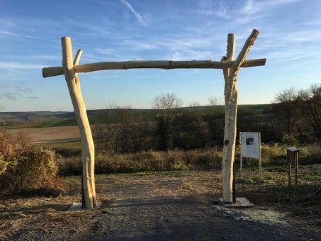 Einweihung des Geopark-Pfades „Roter Graben“ im Rahmen der nächsten Pflanzaktion im Jubiläumswald Schaafheim