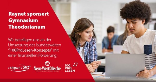 Raynet sponsert Gymnasium Theodorianum mit Lese-Patenschaft