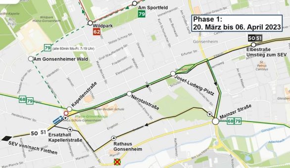 Gleisarbeiten in Gonsenheim starten