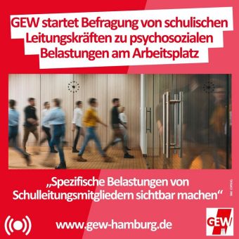 GEW startet Befragung von schulischen Leitungskräften zu psychosozialen Belastungen am Arbeitsplatz