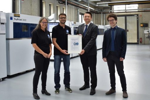 3D-Druck in Metall nun auch TÜV geprüft