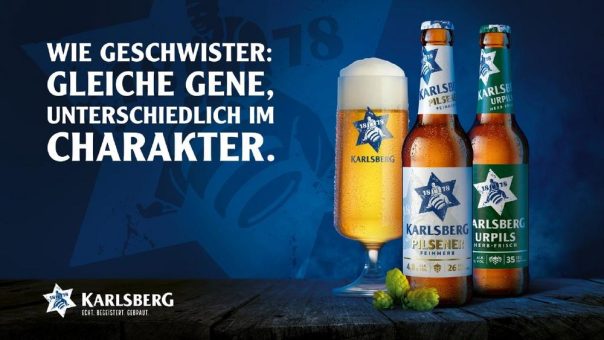 Wie Geschwister: Karlsberg bringt neues Pilsener als Pendant zu Karlsberg UrPils