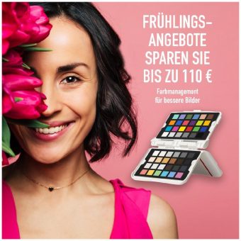 Frühlingsgefühle bei Datacolor: Mit den Angeboten bis zum 30.04.2023 bis zu 110 € sparen