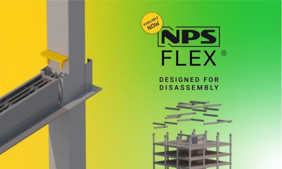 Tecnostrutture bringt das neue patentierte NPS® FLEX auf den Markt: Das Tragwerk konzipöiert für die Demontage und Wiederverwendung