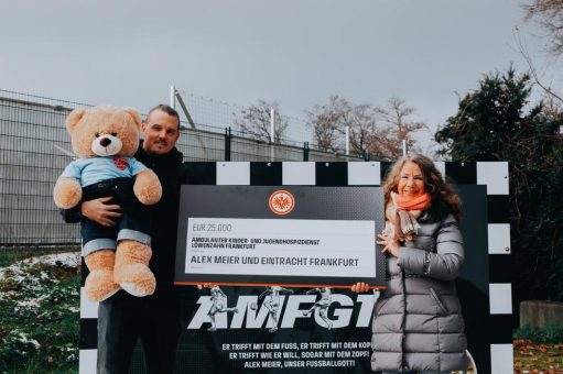 Alex Meier und Eintracht Frankfurt spenden 25.000 Euro für lebensverkürzt erkrankte Kinder