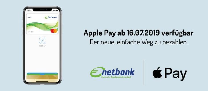 Augsburger Aktienbank AG: Apple Pay für netbank-Kunden ab 16. Juli 2019 verfügbar
