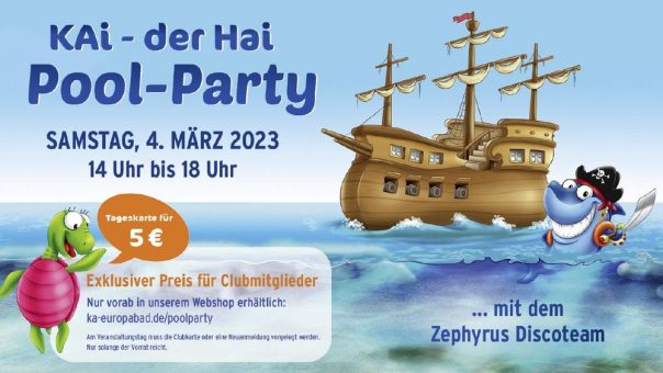 KAi – der Hai Pool-Party im Europabad Karlsruhe