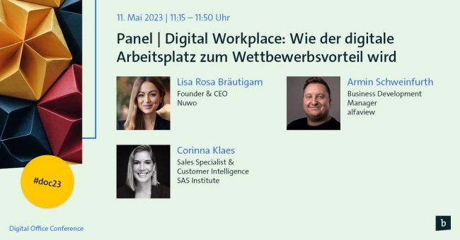 Panel zum Thema „Digital Workplace“ am 11. Mai 2023