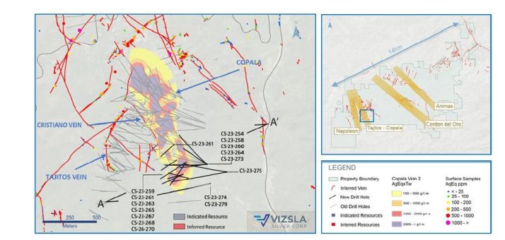 Vizsla Silver erweitert Copala 150 Meter nach Süden und stösst auf 1.591 g/t AgEq auf 5,89 Metern