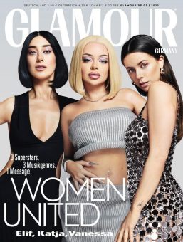 Women United: Katja Krasavice, Elif und Vanessa Mai gemeinsam auf dem Cover von GLAMOUR Germany