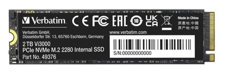 VERBATIM bringt hochleistungsfähige Reihe von PCIe NVMeTM SSDs für Laptops, Desktops und Gaming-PCs auf den Markt