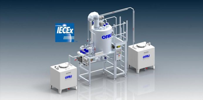 Innovation im Umweltschutz: OFRU Recyclinganlagen für Lösungsmittel erhalten IECEx-Zertifizierung