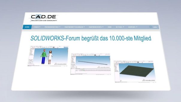 SOLIDWORKS-Forum auf CAD.de knackt 10.000-User-Marke