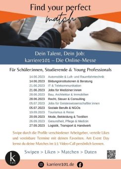 karriere101 – Die Online-Branchen-Messen für Abiturient:innen, Studierende und Young Professionals