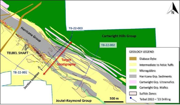 Maple Gold durchschneidet 5,8 g/t Gold auf 2 Metern innerhalb von 3,9 t/t Gold auf 4,5 Metern und bis Zu 11,1 g/t Gold mehr als 500 Meter unter der historischen Telbel-Mine bei Joutel