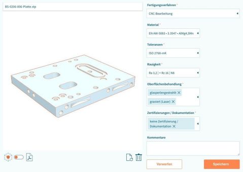 Online-Fertiger FACTUREE beschleunigt Auftragsanfrage für sehr schnelle und einfache Procurement-Prozesse