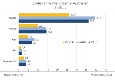 Australien: Rapsernte weit unter Vorjahr erwartet