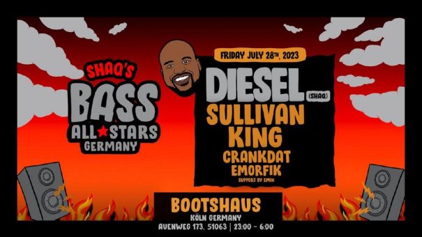 Der US-Superstar Shaquille O’Neal kommt als DJ Diesel ins Kölner Bootshaus