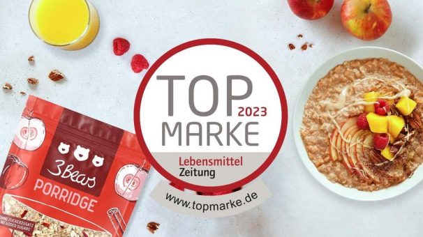 Feelgood Food Hafer – 3Bears erhält die Auszeichnung TOP MARKE 2023 der LZ im Bereich „Getreideflocken“