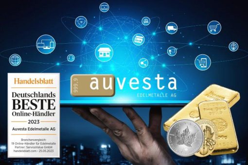 Die aktuelle Studie vom Handelsblatt zeigt: Die Auvesta Edelmetalle AG ist erneut einer der besten Online-Händler Deutschlands