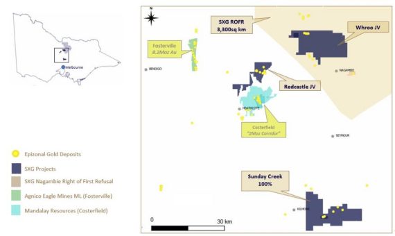 Mawsons Tochterunternehmen SXG durchschneidet 0,6 m mit 161,6 g/t AuEq (87,6 g/t Au, 46,8 %Sb) aus einer neuen Ader, in Sunday Creek, Victoria, Australien