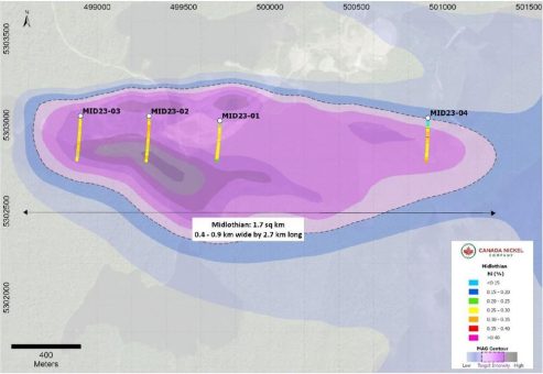 Canada Nickel gibt neueste Bohrergebnisse auf Midlothian bekannt und bestätigt bedeutende Entdeckung