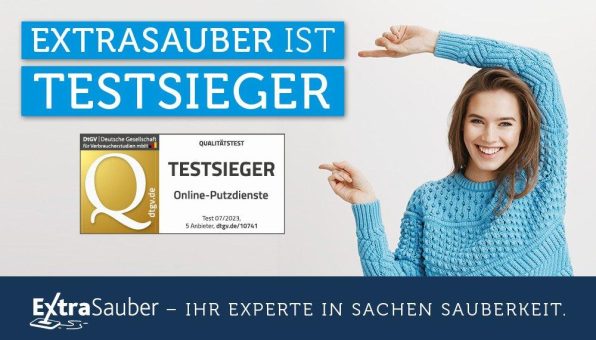 ExtraSauber.de ist Testsieger: Bestes Buchungsportal für Reinigungen