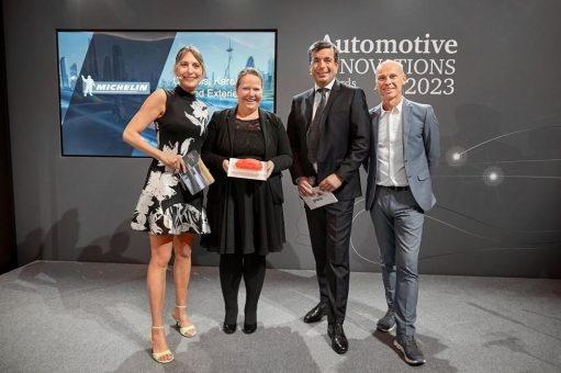 Vorausschauende Entwicklung: Reifen von Michelin erhält AutomotiveINNOVATIONS Award 2023