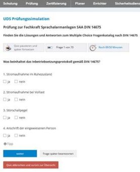 UDS Beratung schult verantwortliche Personen mit einzigartigem Prüfungstool zur DIN 14675