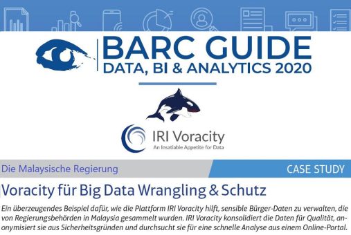 ☑️ BARC Guide 2020 – Big Data, BI & Analytics: Use Case der Malaysischen Regierung  ➕ Voracity-Plattform ❗