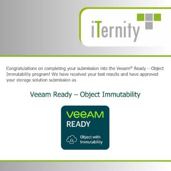Veeam® Technology Alliance Partner iTernity für Veeam Backup & Replication™ v12 validiert