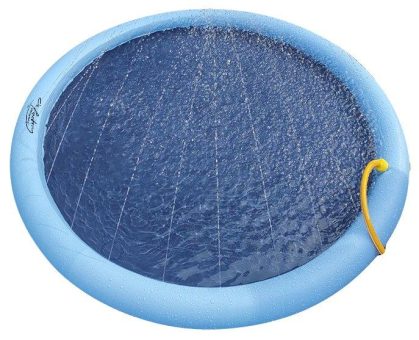 infactory Wasser-Spielmatte für Kinder & Hunde, Schlauchanschluss, PVC, BPA-frei