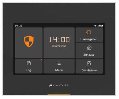 VisorTech 5-tlg. Funk-Alarmanlage XMD-5200.wifi: 2 Sensoren, 2 Fernbedienungen, GSM, WLAN, App
