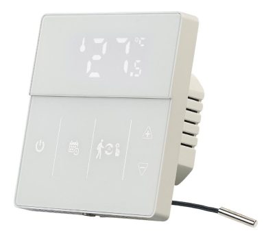 revolt WLAN-Fußbodenheizung-Thermostat mit App und Sprachsteuerung, weiß