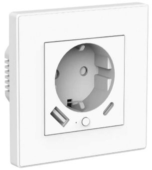 Luminea Home Control 2in1-WLAN-Unterputzsteckdose SF-665.up mit USB-C- und USB-A-Netzteil, 2 A, App