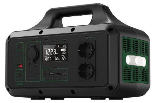 revolt Powerstation & Solar-Generator, 1.228Wh, 2x230V, 1000 Watt, Bluetooth, App