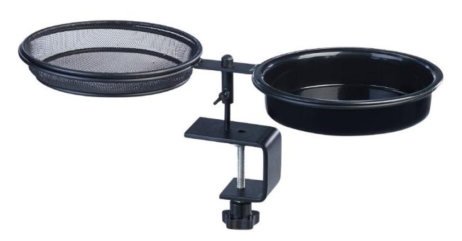 Royal Gardineer 2in1-Vogeltränke und Futterstation mit Klemmhalterung