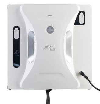 Sichler Haushaltsgeräte Profi-WLAN-Fensterputzroboter PR-300 mit Dual-Sprüher, Fernbedienung und App