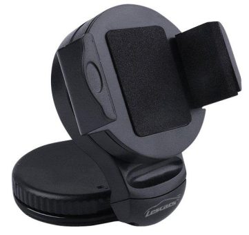 Lescars Kfz-Saugnapf-Smartphone-Halterung für Frontscheibe & Armaturenbrett
