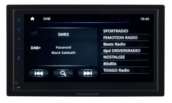 Creasono 2-DIN-Autoradio CAS-5045.acp mit Apple CarPlay, DAB+, Freisprecher, 17,1-cm-Display