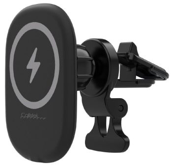 Callstel Kfz-Smartphone-Halterung & Ladegerät, MagSafe- und Qi-kompatibel, 15 Watt