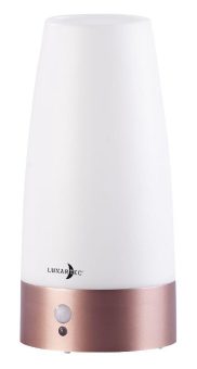 Lunartec LED-Akku-Tischlampe mit PIR-Bewegungs-Sensor, USB, warmweiß, rund