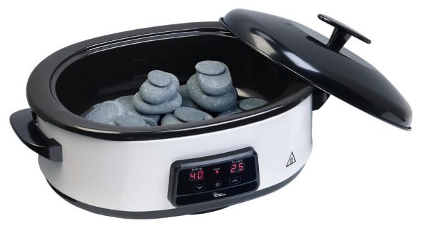 newgen medicals Hot-Stone-Set mit digitaler Steuerung, 23 Steinen & Abschalt-Automatik