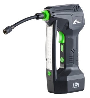 AGT Professional Akku-Kompressor-Luftpumpe ALP-130 für Reifen, Bälle u.v.m., LED, bis 150 psi