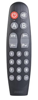 auvisio 5in1-Großtasten-Fernbedienung, lernfähig, ergonomisch, „ready to use“