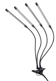 Lunartec LED-Pflanzenlampe PL-350, rot & blau, 360°-Schwanenhals, USB, Fernbedienung