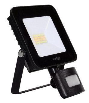 Luminea Home Control WLAN-Fluter LED-160, CCT-LEDs, App, Sprachsteuerung, PIR, 1.600 lm, 20 Watt, IP44