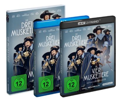 DIE DREI MUSKETIERE und DIE VIER MUSKETIERE als neue Doppel-Edition in 4K restauriert als DVD, Blu-ray und 4K UHD ab dem 24. April erhältlich.
